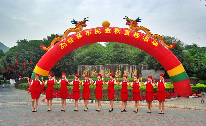 公司航空服务专业师生应邀参加桂林市第八届桂花节实践活动